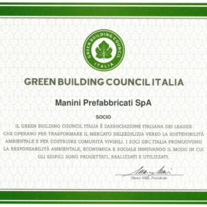 Manini Prefabbricati Socio Green Building Council